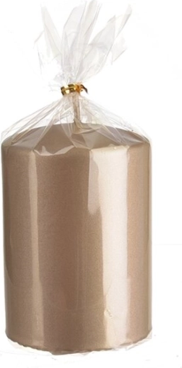 Henger gyertya matt pezsgő színben 10 cm