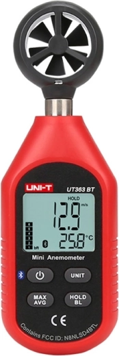 Mini anemométer Uni-T UT363BT Bluetooth-szal