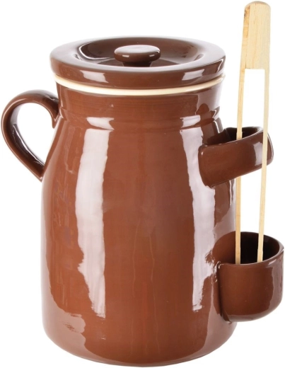 Kerámia erjesztőedény 2,5 l fedővel és csipesszel Orion