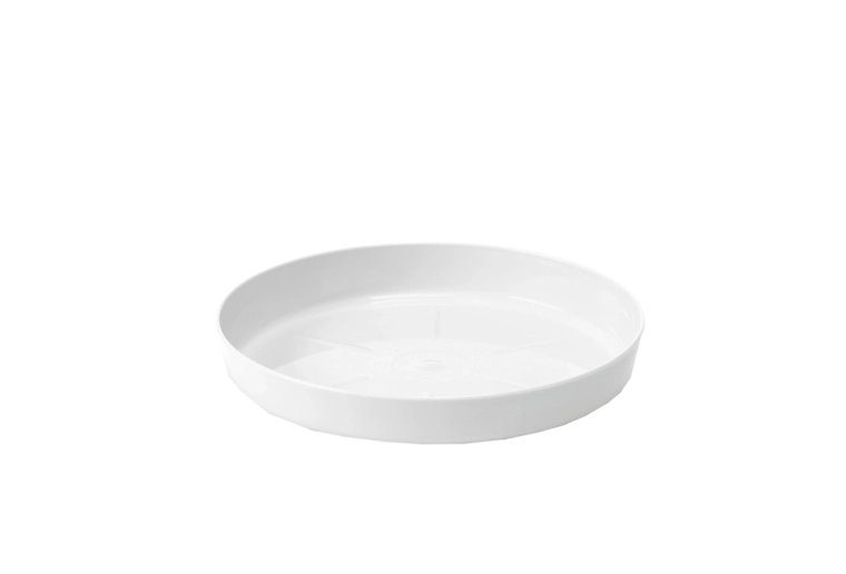 Műanyag alátét virágcseréphez Lamela Magnolia fehér 14,5 cm