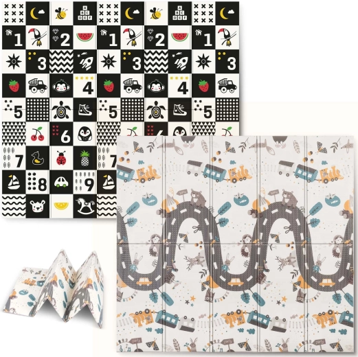 Összecsukható XPE hab oktató játszószőnyeg 200 × 180 × 1 cm Nukido