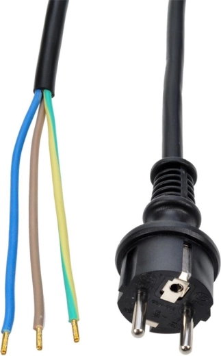 Solight flexo gumibevonatú tápkábel 2,5 m H07RN-F 3x2,5 mm², fekete