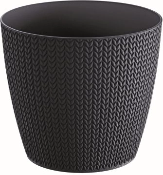 Wheaty antracitszürke virágcserép 21,8 cm