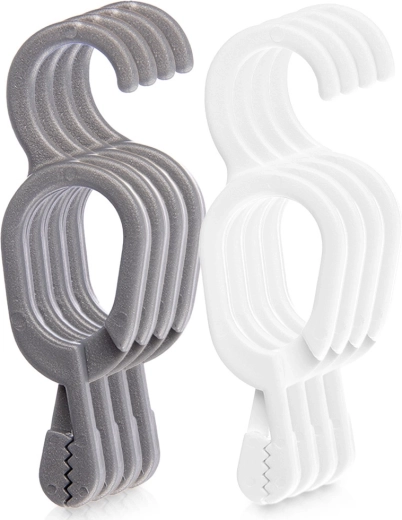 Törölközőcsipeszek akasztóval, 8 darabos készlet