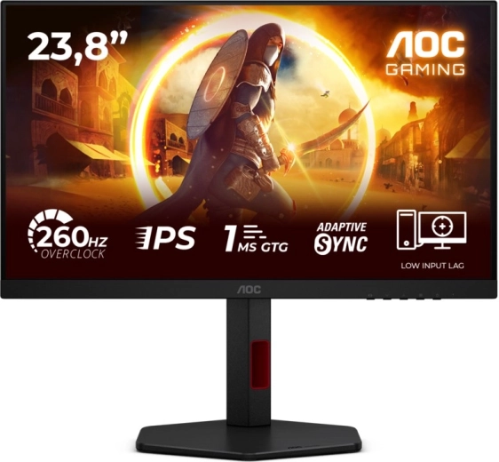 AOC 23,8" gaming monitor Fast IPS 240 Hz Pivot funkcióval