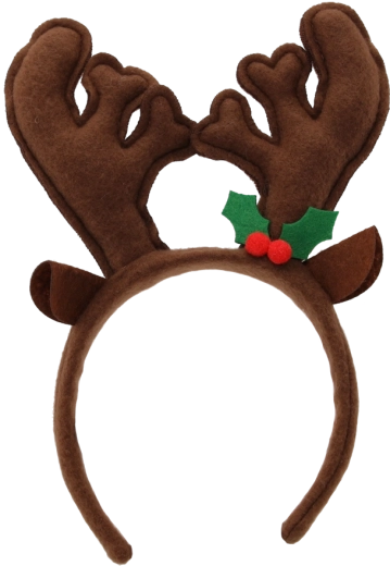 Barna rénszarvasszarvas-agancsos fejpánt 16 × 19 cm