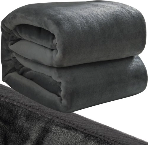 Puha, meleg szürke mikroszálas pléd 160 × 200 cm RUHHY