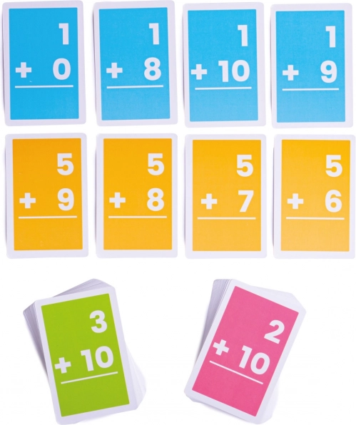 Bigjigs Toys Számlálókártyák készlet 1-10 összeadáshoz