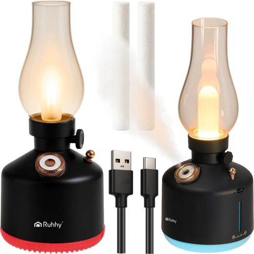 Ruhhy Aive retro RGB LED USB levegőpárásító és éjszakai lámpa – 1 db