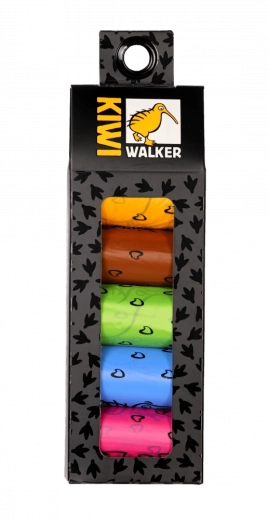 Kiwi Walker ökológiai ürülékzacskók, 5 tekercs