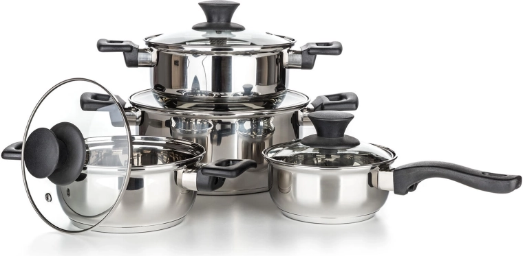 8 részes rozsdamentes edénykészlet Super Value