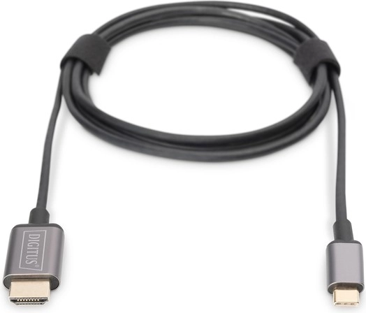Adatpter kábel HDMI 4K 30Hz USB-C Típus 3.1 fekete 1.8m