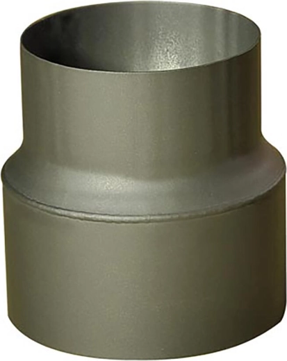 Füstcső szűkítő 200/160 mm, fekete, 1,5 mm falvastagság