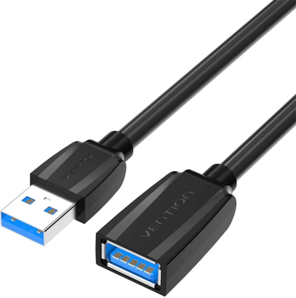 USB 3.0 hosszabbító kábel USB A apa – USB A anya Vention VAS-A45-B300 3 m (fekete)