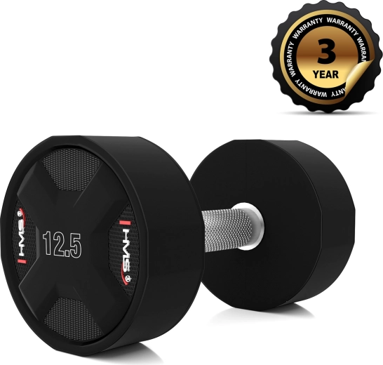 HMS poliuretán egykezes súlyzó 12,5 kg