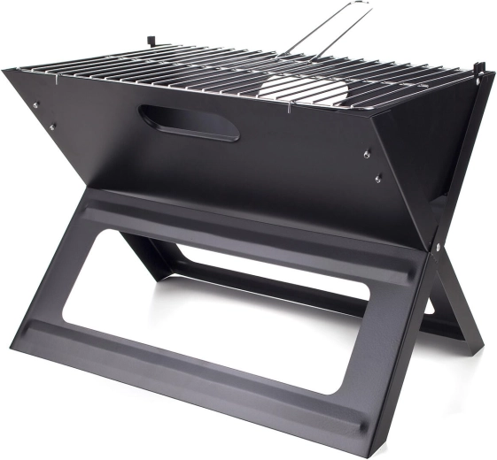Összecsukható hordozható faszenes grill Flat 46 × 41,5 cm, acél