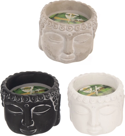 Buddha kerámia illatgyertya citronellával 150 g (3 változat)