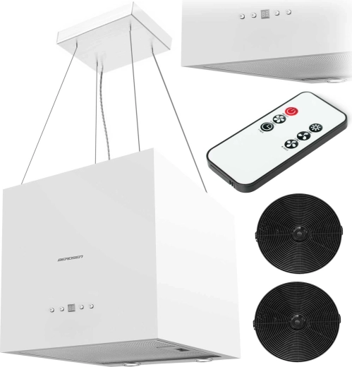 40 cm-es Berdsen sziget páraelszívó LED világítással és 2 db aktívszén-szűrővel