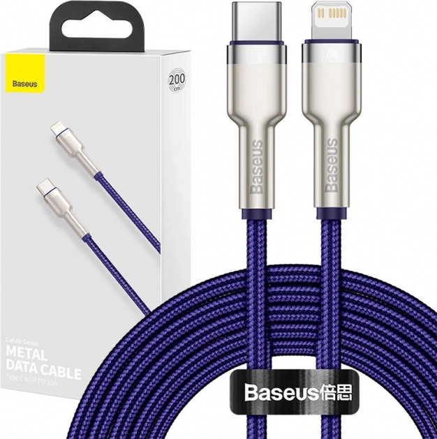 Baseus USB‑C – Lightning kábel 20 W, 2 m, lila