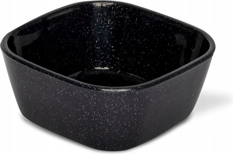 Fekete szögletes mártogatós tálka 100 ml 7 × 7 × 3 cm