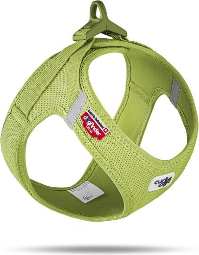 Curli air-mesh kutyahám csattal, lime, L méret (8–13 kg)