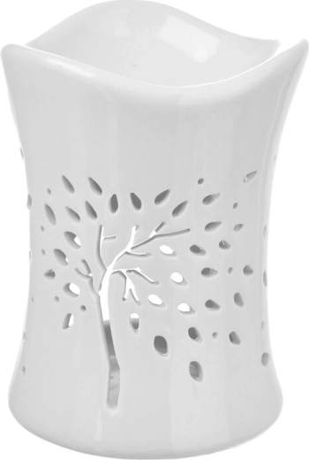 Porcelán aromalámpa Életfa fehér