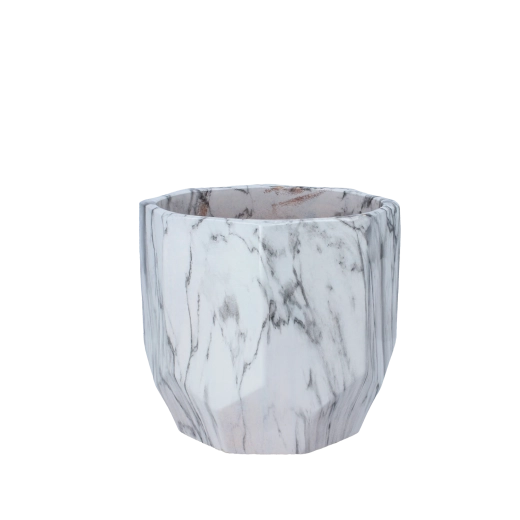 Márványhatású kerámia kaspó 18 × 18 × 17 cm