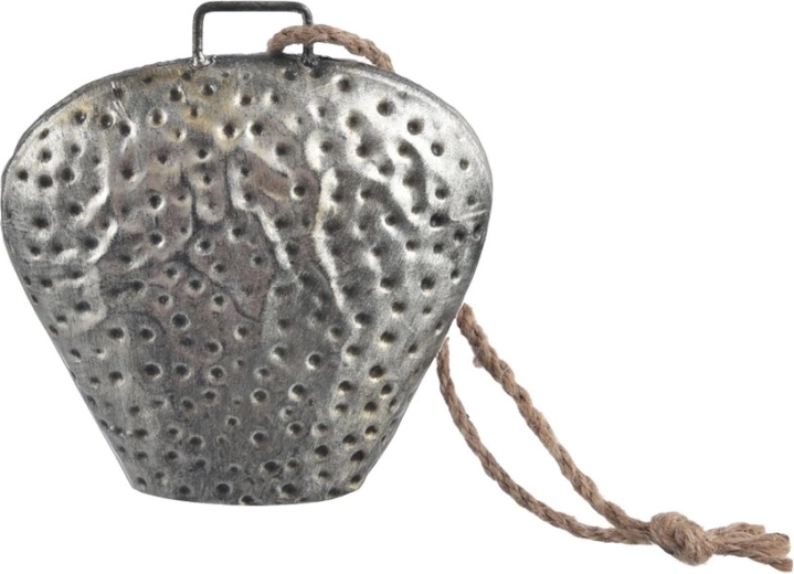 Ezüst színű függő fém csengő 15 cm