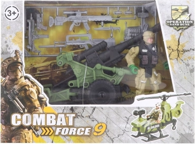 Katonai készlet ágyúval gyerekeknek