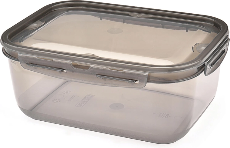 Cadenza téglalap alakú doboz 4 l pattintós zárral, füstszínű átlátszó műanyag