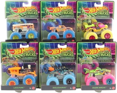 Hot Wheels Monster Trucks sötétben világító