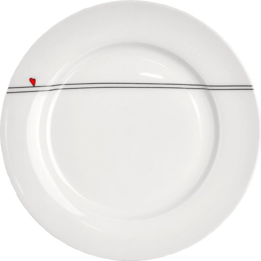 Desszertes tányér szívecske motívummal, 19 cm