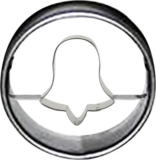 Karácsonyi süteménykiszúró – kör, csengő mintával, 4 cm