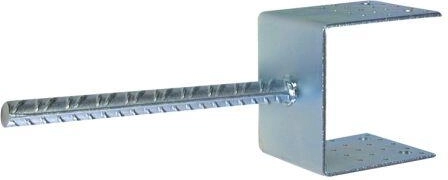 Földbe verhető horganyzott talp 80 × 80 mm