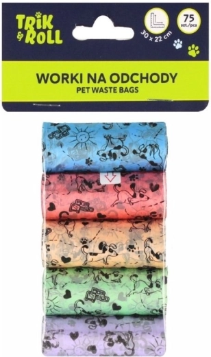 Kutyapiszok zacskók 75 db (4 tekercs)