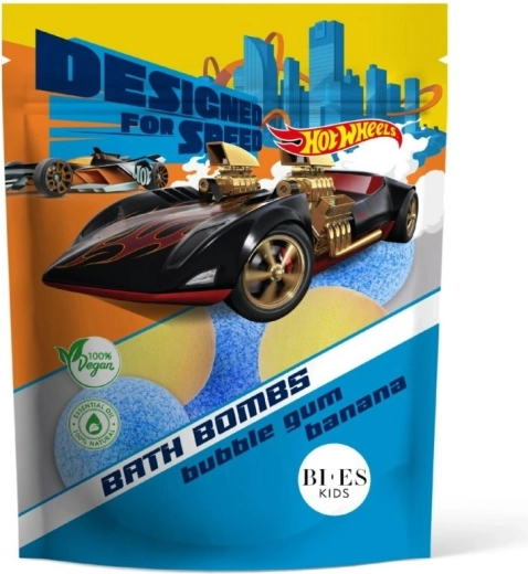 HOT WHEELS fürdőbombák rágógumi és banán illattal