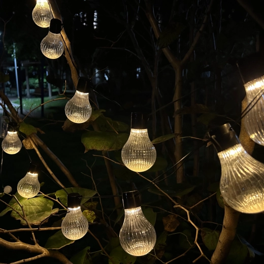STRIPES napelemes kerti fényfüzér, 10 LED, meleg fehér, 3,8 m