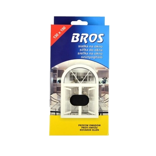 BROS rovarháló ablakra 130 × 150 cm, fekete