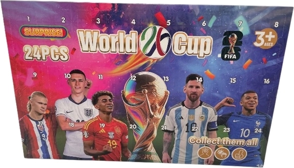 Adventi naptár futballisták motívumával - 1 darab