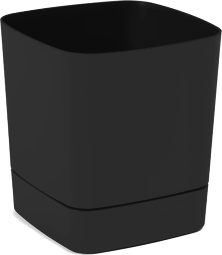 CLIMA alátéttálcás virágcserép 30 × 30 cm, fekete