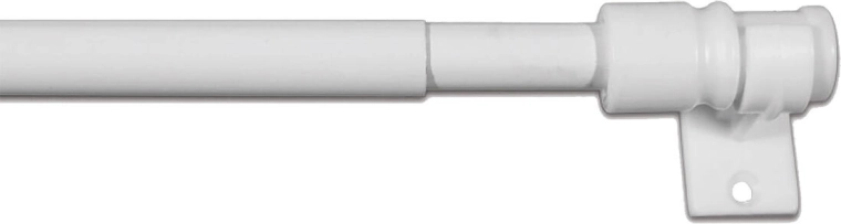 Teleszkópos vitrázsrúd függönyökhöz 50–85 cm, fehér, fém