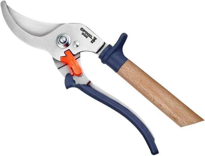 Opinel kerti metszőolló, kék bükkfa nyél, 20 cm