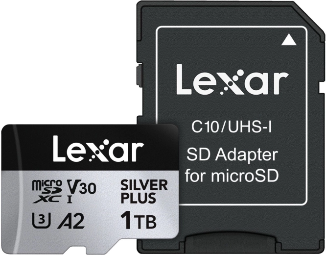 Lexar microSDXC 1 TB Silver Plus A2 U3 V30 (205/150 MB/s)