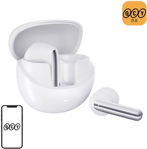 Vezeték nélküli TWS fülhallgató QCY AilyBuds Pro HT10 ANC-vel, fehér