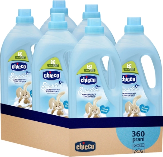 Chicco Baby Sensitive koncentrált öblítő Édes púder 1,5 l – 6 db