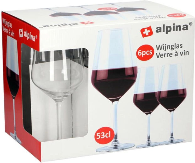 Alpina vörösboros pohár 530 ml (6 db)