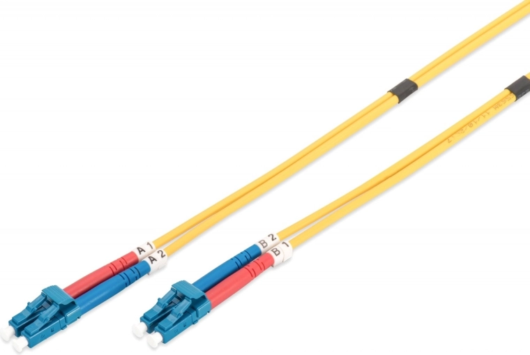 Optikai patchcord singlemode OS2 LC–LC duplex 5 m sárga