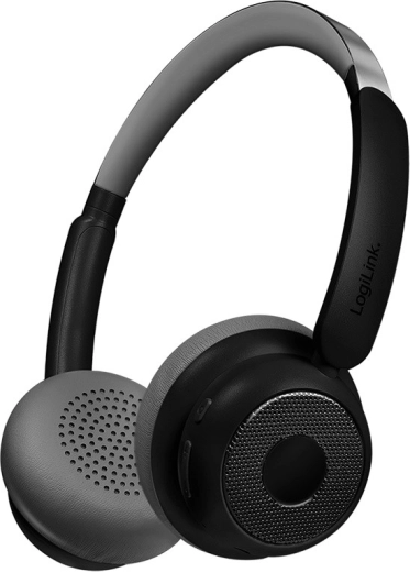 Vezeték nélküli fejhallgató mikrofonnal és ANC – LogiLink AuraSolo, fekete