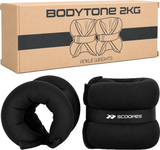 BodyTone csuklósúlyok, 2 kg, fekete