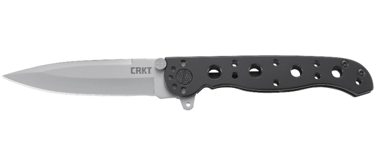 CRKT M16 lándzsahegyű zsebkés, 8 cm, fekete, rozsdamentes acél